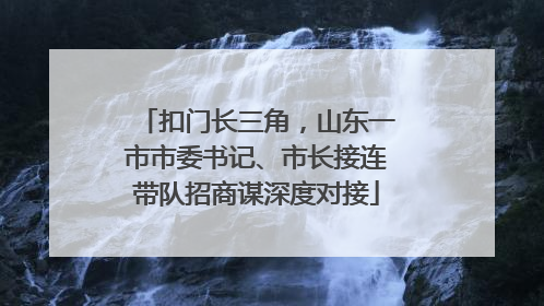 扣门长三角，山东一市市委书记、市长接连带队招商谋深度对接