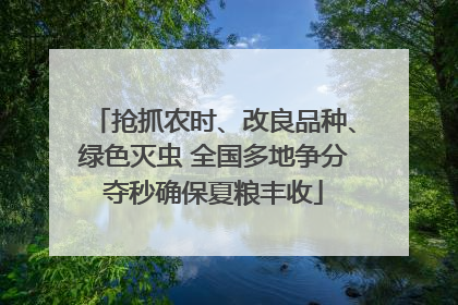 抢抓农时、改良品种、绿色灭虫 全国多地争分夺秒确保夏粮丰收