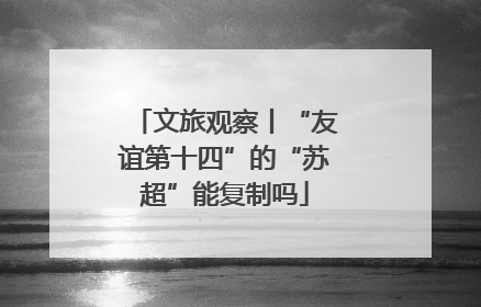 文旅观察丨“友谊第十四”的“苏超”能复制吗