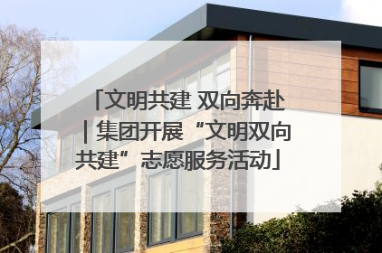 文明共建 双向奔赴｜集团开展“文明双向共建”志愿服务活动