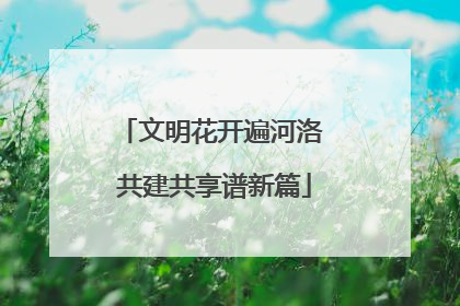 文明花开遍河洛 共建共享谱新篇