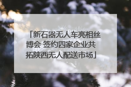 新石器无人车亮相丝博会 签约四家企业共拓陕西无人配送市场