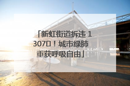 新虹街道拆违 1307㎡！城市绿肺重获呼吸自由