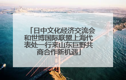 日中文化经济交流会和世博国际联盟上海代表处一行来山东巨野共商合作新机遇