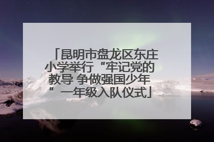 昆明市盘龙区东庄小学举行“牢记党的教导 争做强国少年”一年级入队仪式