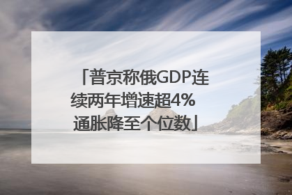 普京称俄GDP连续两年增速超4% 通胀降至个位数