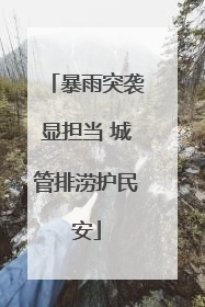 暴雨突袭显担当 城管排涝护民安