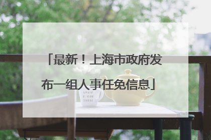 最新！上海市政府发布一组人事任免信息
