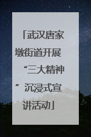 武汉唐家墩街道开展“三大精神”沉浸式宣讲活动