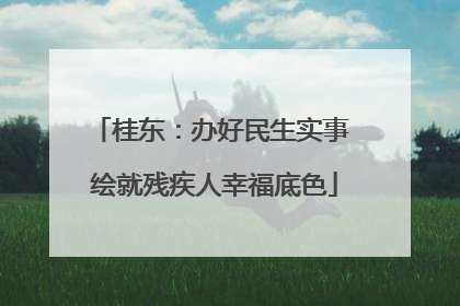 桂东：办好民生实事 绘就残疾人幸福底色