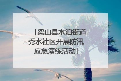 梁山县水泊街道秀水社区开展防汛应急演练活动