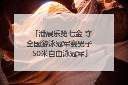 潘展乐第七金 夺全国游泳冠军赛男子50米自由泳冠军