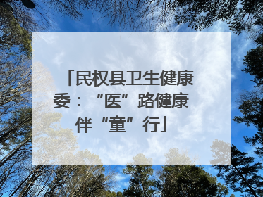 民权县卫生健康委：“医”路健康伴“童”行
