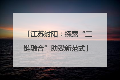 江苏射阳：探索“三链融合”助残新范式