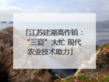 江苏建湖高作镇：“三夏”大忙 现代农业技术助力