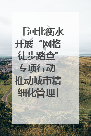 河北衡水开展“网格徒步踏查”专项行动 推动城市精细化管理