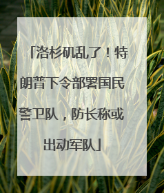 洛杉矶乱了！特朗普下令部署国民警卫队，防长称或出动军队