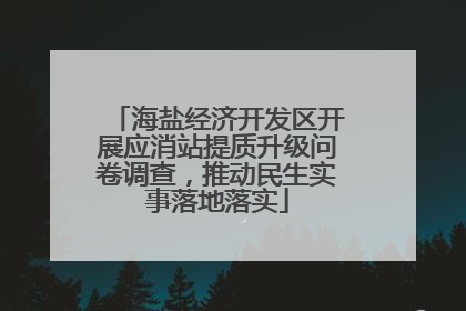 海盐经济开发区开展应消站提质升级问卷调查，推动民生实事落地落实