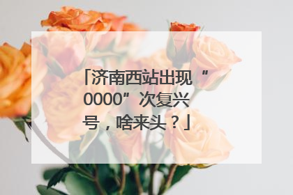 济南西站出现“0000”次复兴号，啥来头？