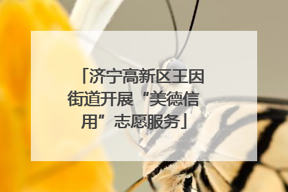 济宁高新区王因街道开展“美德信用”志愿服务