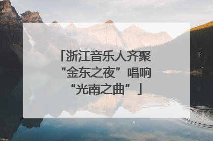 浙江音乐人齐聚“金东之夜”唱响“光南之曲”