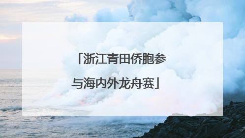 浙江青田侨胞参与海内外龙舟赛