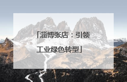 淄博张店：引领工业绿色转型