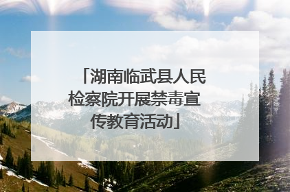 湖南临武县人民检察院开展禁毒宣传教育活动