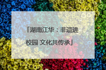 湖南江华：非遗进校园 文化共传承