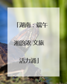 湖南：端午湘韵浓 文旅活力涌