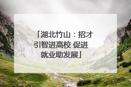 湖北竹山：招才引智进高校 促进就业助发展