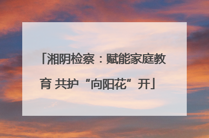 湘阴检察：赋能家庭教育 共护“向阳花”开