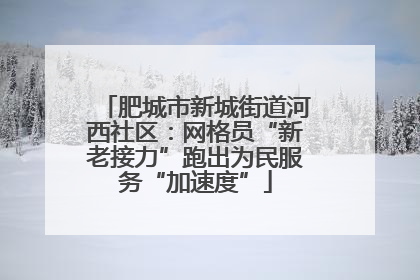 肥城市新城街道河西社区：网格员“新老接力”跑出为民服务“加速度”