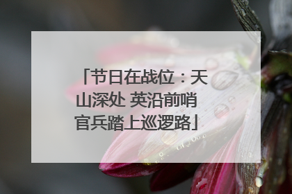 节日在战位：天山深处 英沿前哨官兵踏上巡逻路