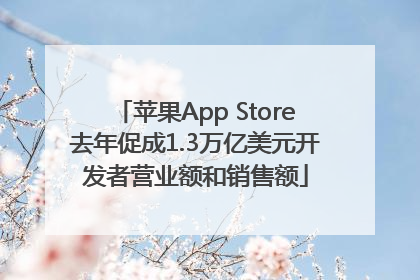 苹果App Store去年促成1.3万亿美元开发者营业额和销售额