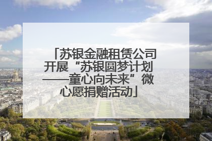 苏银金融租赁公司开展“苏银圆梦计划——童心向未来”微心愿捐赠活动