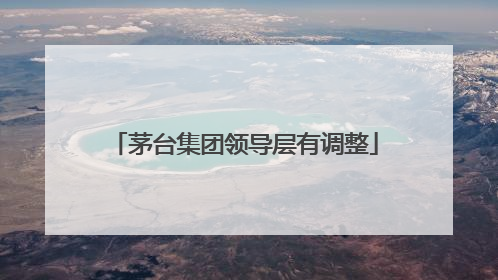 茅台集团领导层有调整