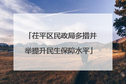 茌平区民政局多措并举提升民生保障水平