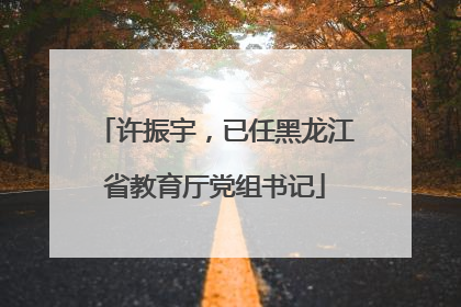 许振宇，已任黑龙江省教育厅党组书记