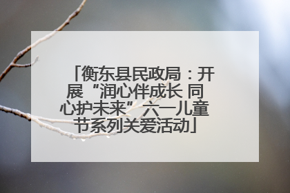 衡东县民政局：开展“润心伴成长 同心护未来”六一儿童节系列关爱活动