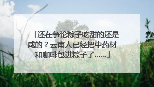 还在争论粽子吃甜的还是咸的？云南人已经把中药材和咖啡包进粽子了……