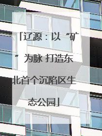 辽源：以“矿”为脉 打造东北首个沉陷区生态公园
