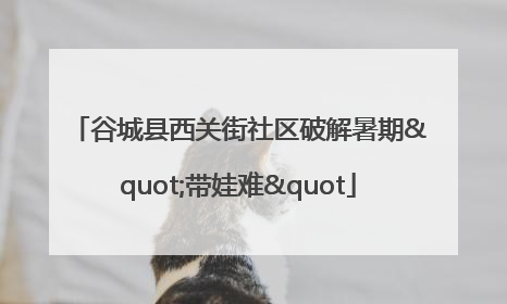 谷城县西关街社区破解暑期"带娃难"