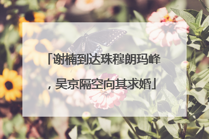 谢楠到达珠穆朗玛峰，吴京隔空向其求婚