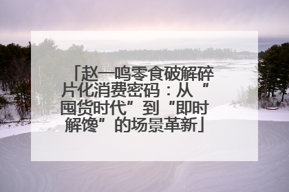赵一鸣零食破解碎片化消费密码：从“囤货时代”到“即时解馋”的场景革新