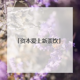 资本爱上新茶饮