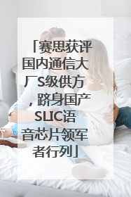 赛思获评国内通信大厂S级供方，跻身国产SLIC语音芯片领军者行列