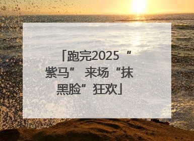 跑完2025“紫马” 来场“抹黑脸”狂欢