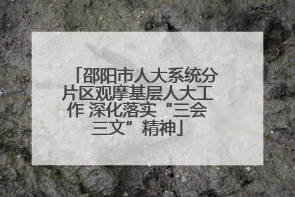 邵阳市人大系统分片区观摩基层人大工作 深化落实“三会三文”精神