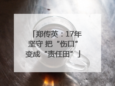 郑传英：17年坚守 把“伤口”变成“责任田”